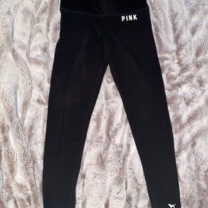 PINK black yoga pants size Medium